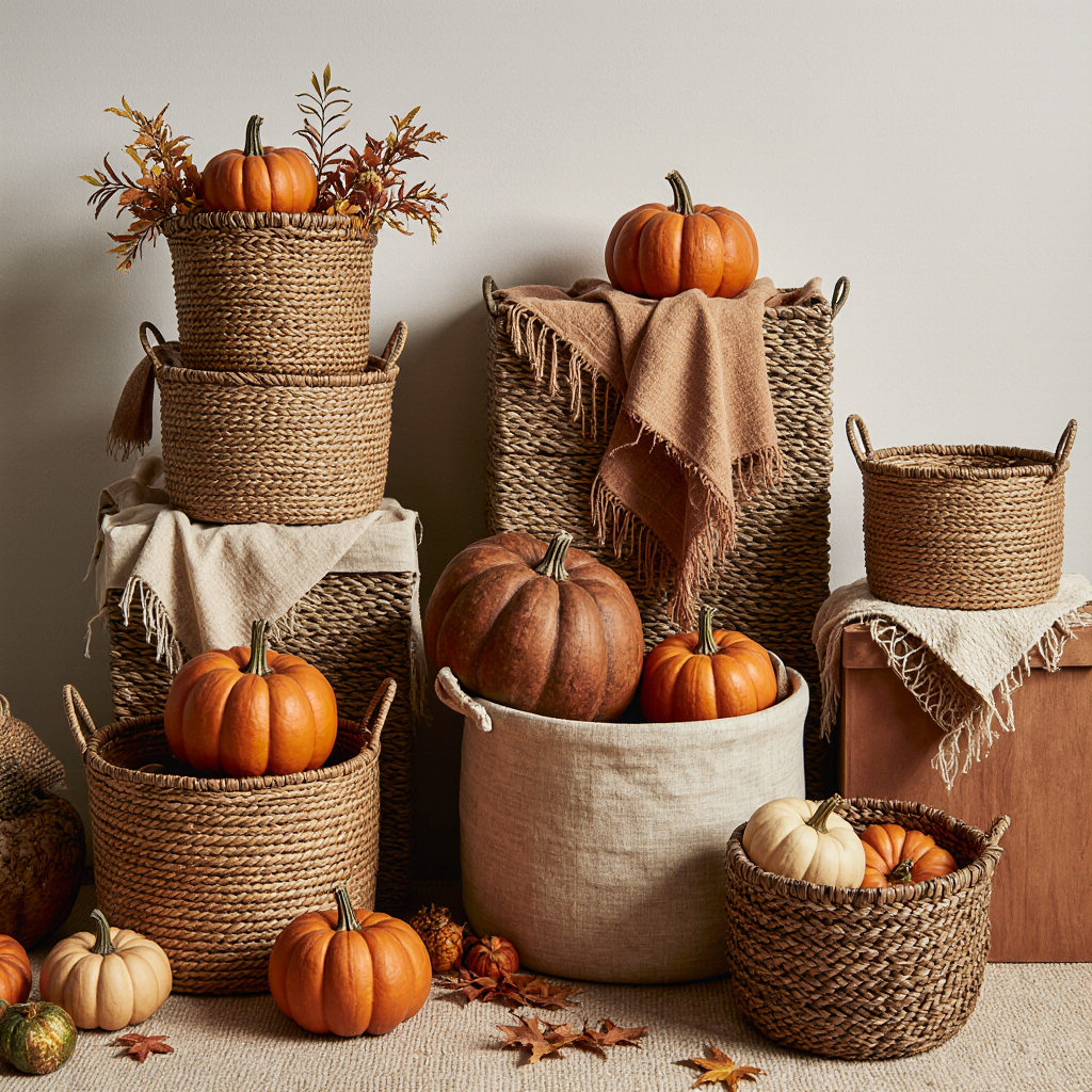 Fall Storage Bins and Baskets