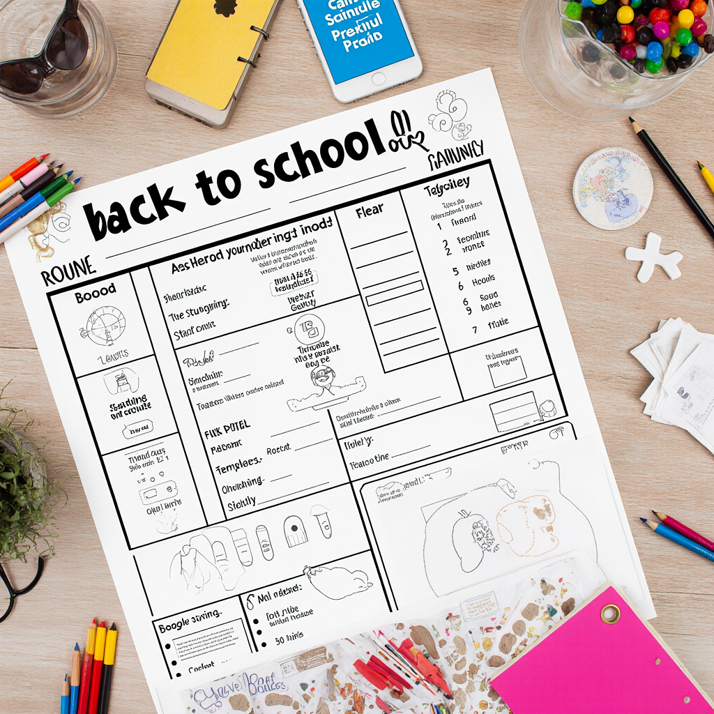 create a back-to-school routine that works for my family in a small apartment