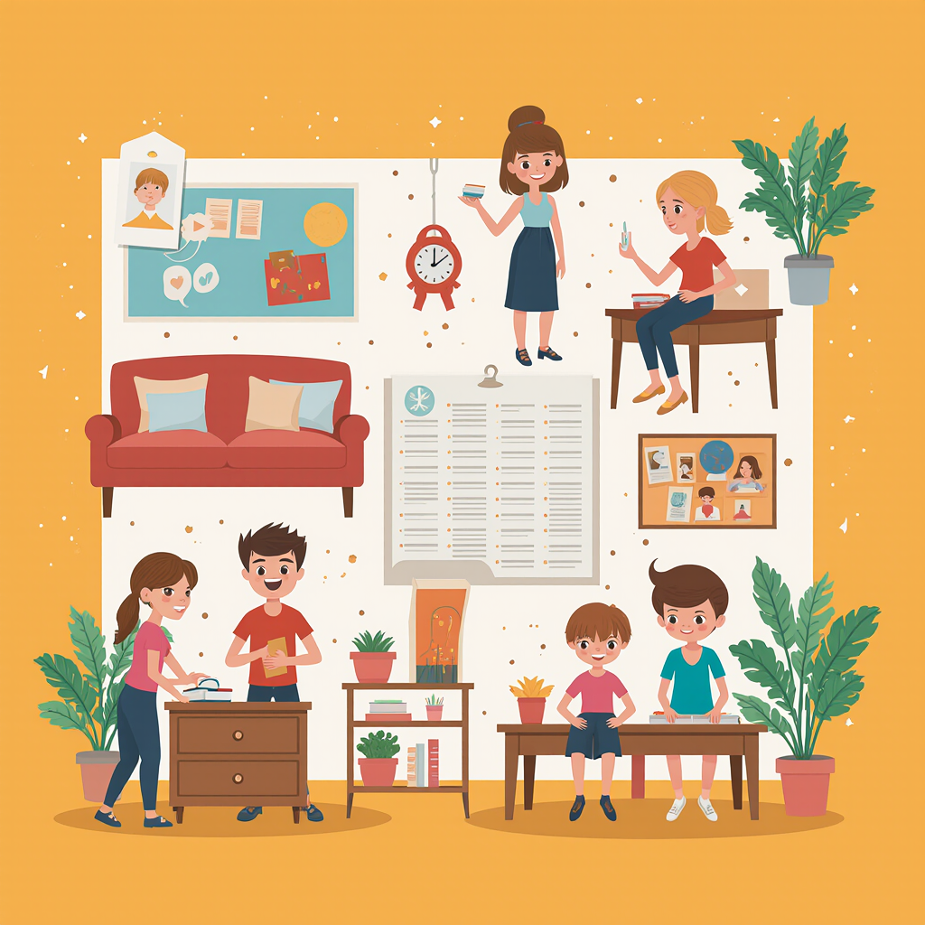 create a back-to-school routine that works for my family in a small apartment